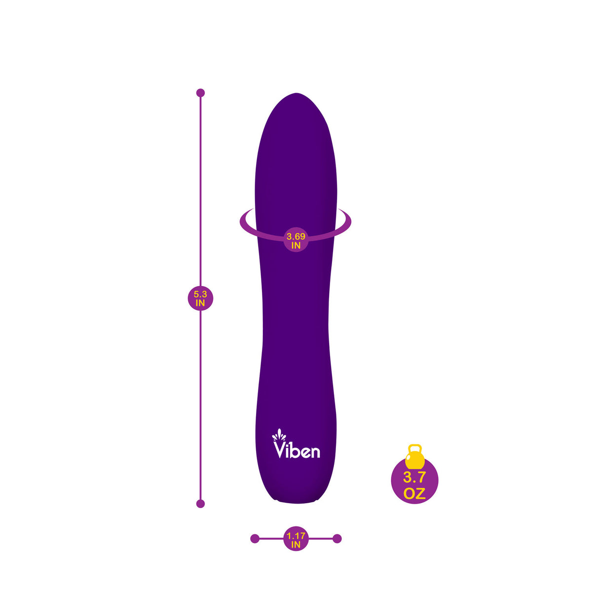 Viben Vivacious Rumble Motor Rechargeable Bullet Vibrator > Vibrators > Mini Vibrators