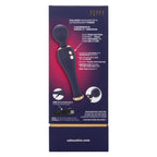 Chic Poppy Navy Blue Ultra-Plush Silicone Massager with 5 Vibration Levels and Gold Accents, Rechargeable, Waterproof 3000 > Sex Toys > Massage Wands