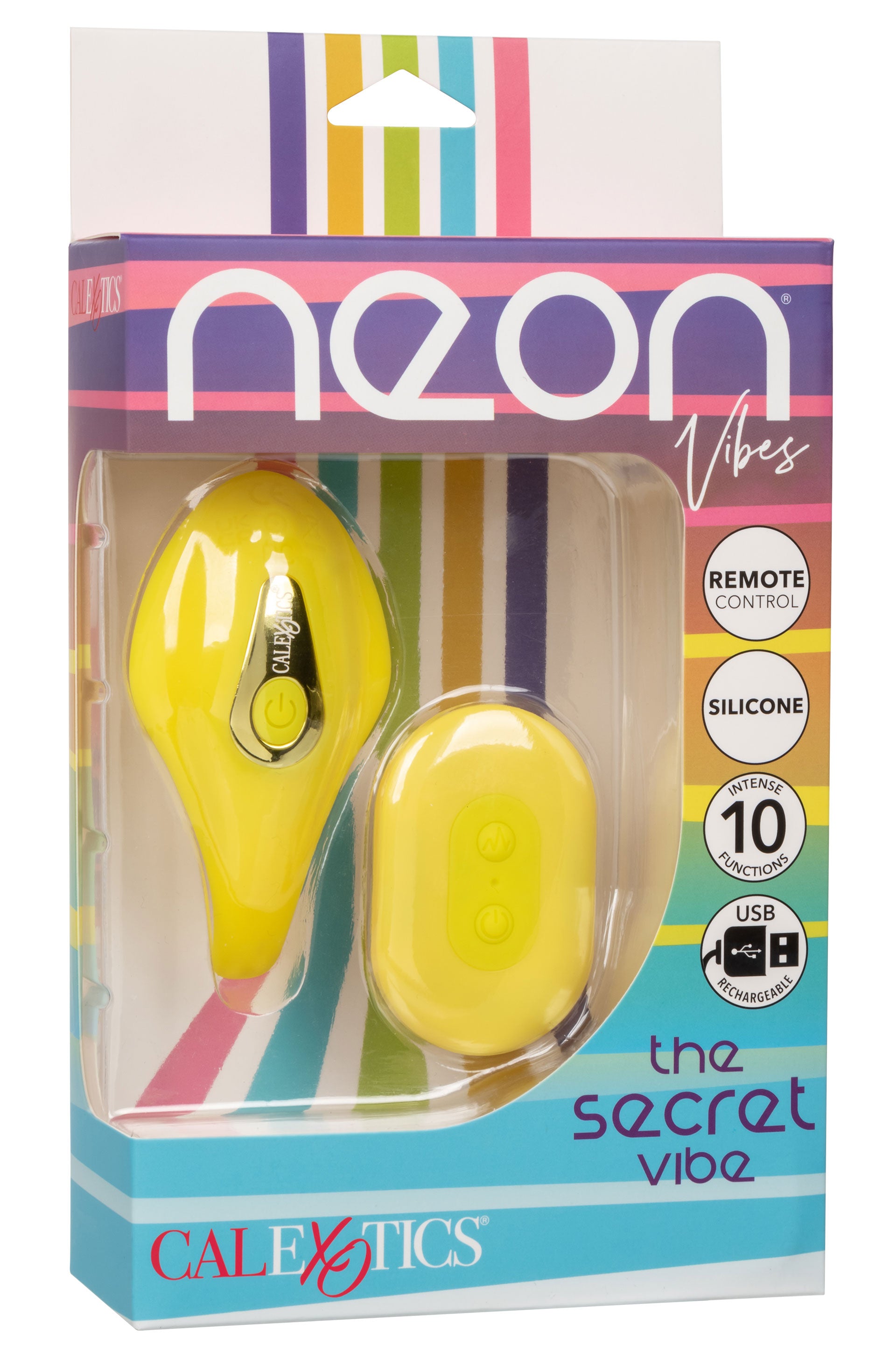 Neon Vibes The Secret Vibe Remote Controlled Yellow Silicone Vibrator Default Title > Vibrators > Finger Vibrators