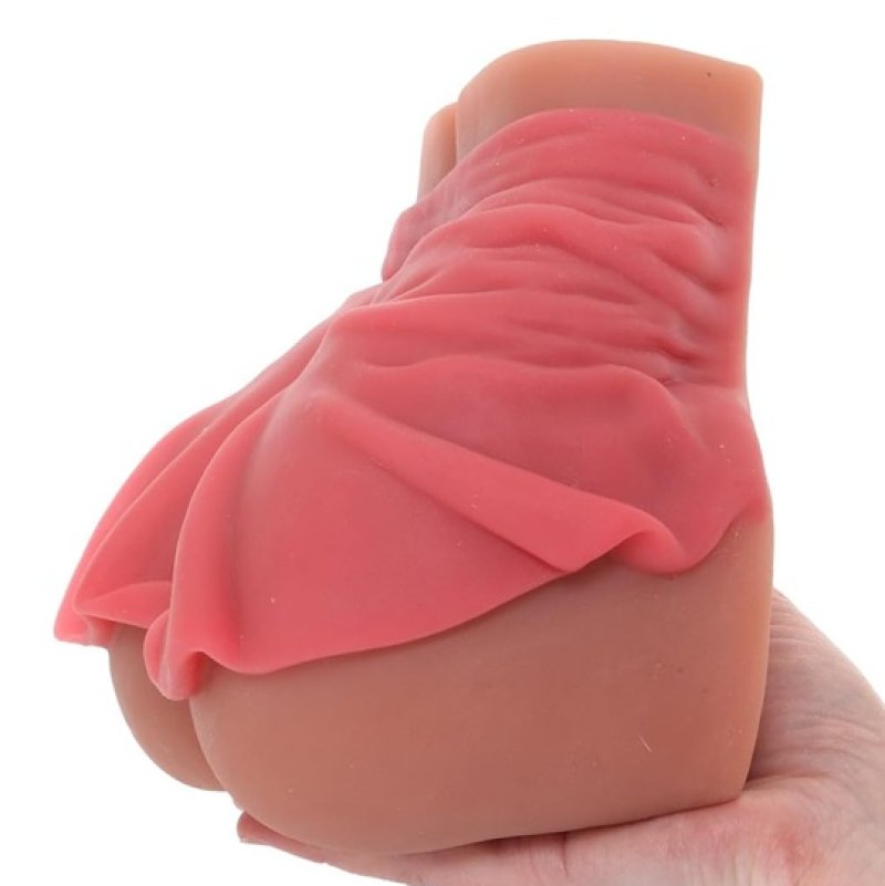 Chanel Heart Pussy Stroker Beige 14cm Length Handheld Masturbator