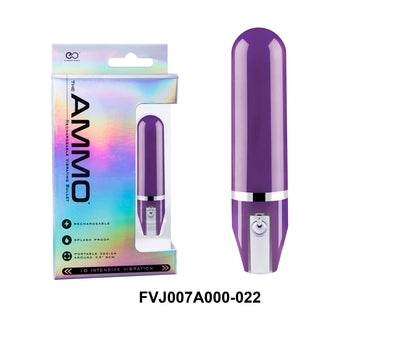 The Ammo 3.5 Inch Glossy Rechargeable Vibrator Purple Default Title BULLETS