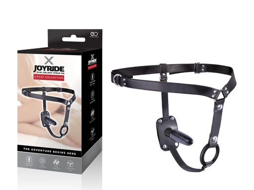 X Joyride 5 Inch Dual Delight Strap-On Black Fully Adjustable Comfortable Straps Default Title STRAP-ONS