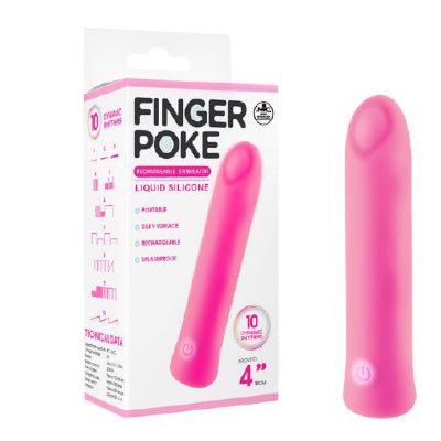 Finger Poke 4 Inch Vibrating Bullet Pink Secondary image