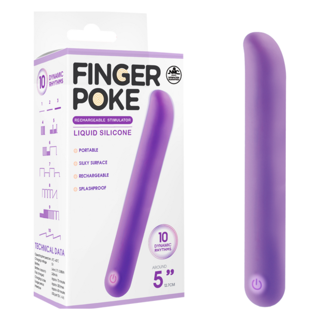 Finger Poke 5 Inch Vibrating Bullet Purple Secondary image