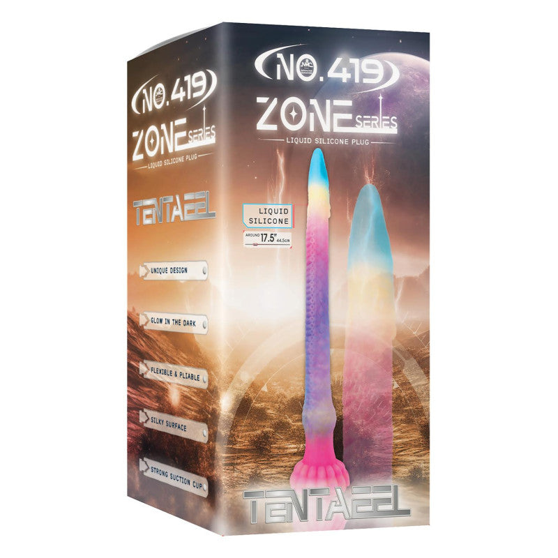 No.419 Zone Glow in the Dark 17.5 Inch Monster Dildo with Strong Suction Cup and Liquid Silicone Default Title Dongs Big
