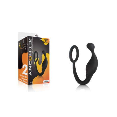 Jet Horny Silicone Prostate Plug S Black Flexible Hygienic 4 Inch Insertable Length Default Title Prostate Tools