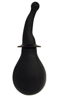 Rooster Tail Cleaner Smooth Black 100% Silicone Anal Douche with 8oz Reservoir and Flexible Nozzle