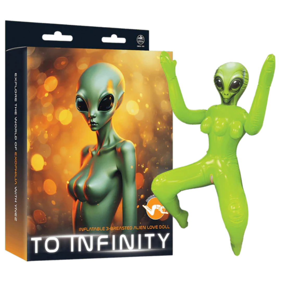 To Infinity Inflatable Squatting Alien Love Doll – Inflatable Love Doll Green Dolls - Inflatable