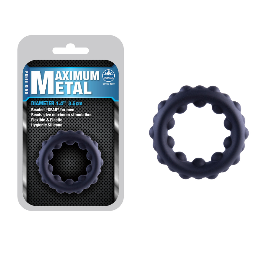 Maximum Metal Beaded Ring – Silicone Stimulation Ring Default Title > Cock Ring > Single Main image