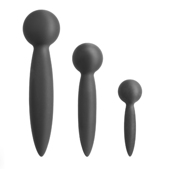 Knot-Knot Silicone Urethral Plug Set (Black) – Silicone Urethral Plug Set