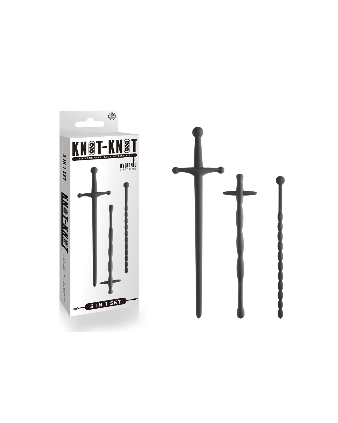 Knot-Knot Silicone Urethral Sounds Kit – Silicone Urethral Sounds Set Default Title > Sex Toys For Men > Sounding Rods