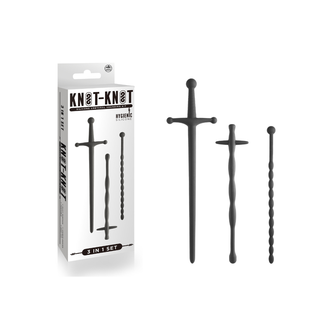 Knot-Knot Silicone Urethral Sounds Kit – Silicone Urethral Sounds Set > Sex Toys For Men > Sounding Rods
