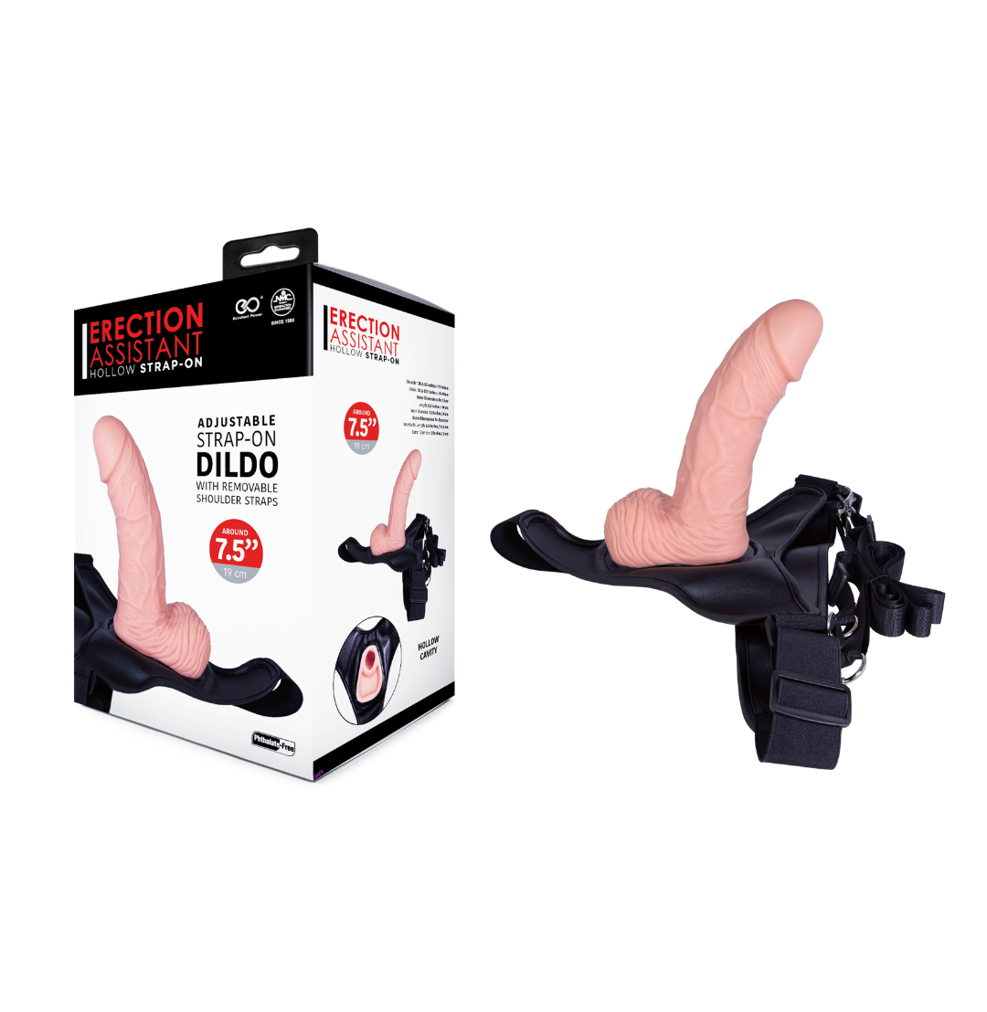 Silicone Hollow Adjustable Strap-On Dildo 7.5 Inch – Strap-On > Dildos > Strap On Dildos