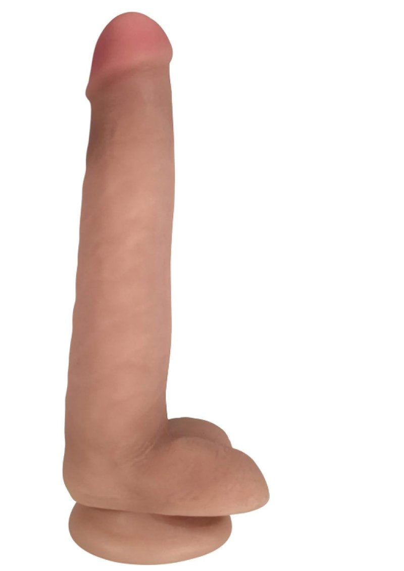 Easy Riders 8 Inch Slim Bioskin Dong With Balls Caramel
