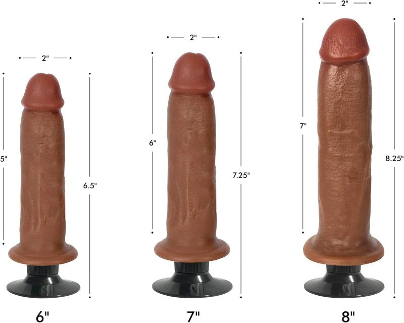JOCK 6 Inch Bareskin Vibrating Dong No Balls Latte with Suction Cup > Vibrators > Realistic Vibrators