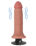 JOCK 7 Inch Bareskin Vibrating Dong No Balls Vanilla Color