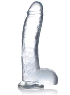 JOCK C-Thru Slim Clear Dong with Balls and Suction Cup - 8 or 9 Inch > Dildos > Realistic Dildos