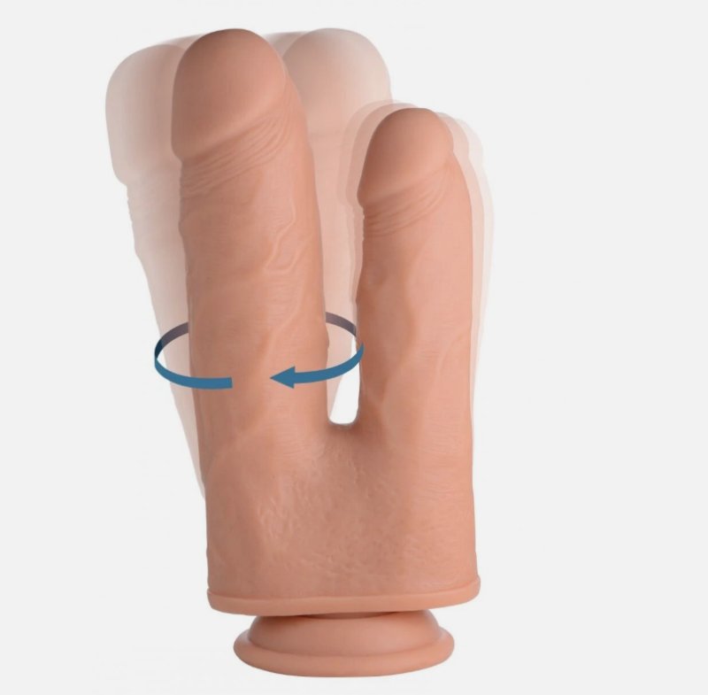 Big Shot 8 Inch Double Shot 10X With Turbo Mode Silicone Vibrating Rotating Remote Control Double Dong > Dildos > Double Dildos