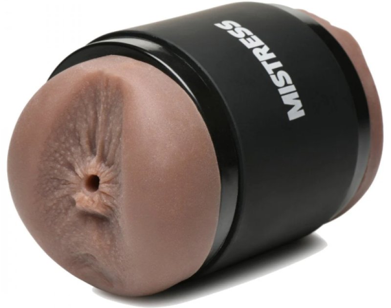Mistress Double Shot Mini Masturbators Ass and Mouth Dark Tone Compact Ergonomic Design Main image