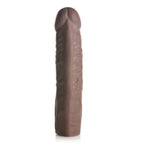 JOCK Extra Long 3 Inch Dark Penis Extension Sleeve with Realistic Texture and 0.65 Inch Girth