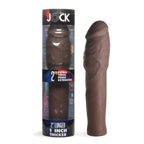 JOCK Extra Thick 2 Inch Penis Extension Sleeve Dark 2 Inch Longer 1 Inch Thicker Realistic TPE