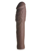 JOCK Extra Thick 2 Inch Penis Extension Sleeve Dark 2 Inch Longer 1 Inch Thicker Realistic TPE