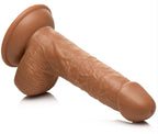 JOCK Baseball Brian 7 Inch Dildo with Balls Medium Brown PVC