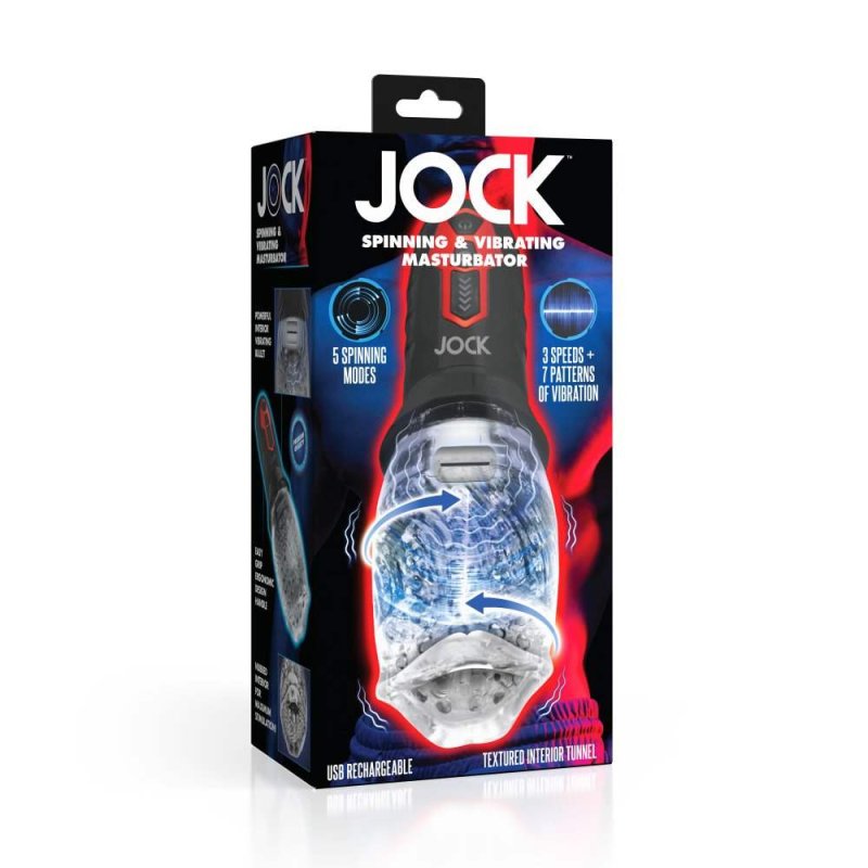 Jock Spinning and Vibrating Masturbator with Multiple Speeds and Patterns
