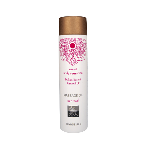 Shiatsu Massage Oil Sensual Indian Rose and Almond Oil 100ml Default Title Massage Oil