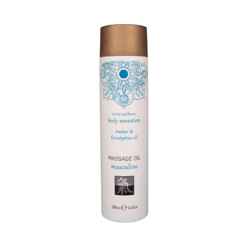 SHIATSU Massage Oil 100ml - Masculine Amber & Eucalyptus Scented Default Title > Essentials > Massage Oil