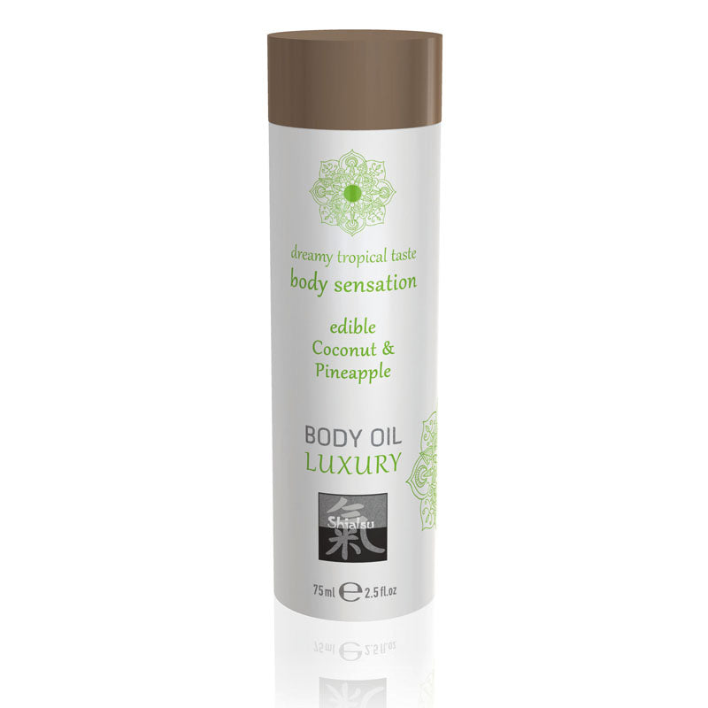 Shiatsu Luxury Body Oil Edible Coconut and Pineapple