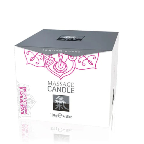 Shiatsu Massage Candle Raspberry Vanilla Scented Wax for Relaxation and Intimacy Default Title Massage Oil