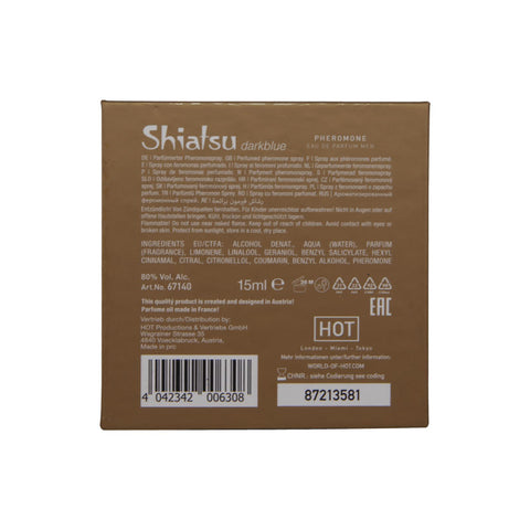 Shiatsu Pheromone Fragrance for Men Dark Blue 15ml Fragrance Mist