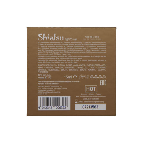 Shiatsu Pheromone Fragrance for Men Light Blue 15ml Fragrance Mist