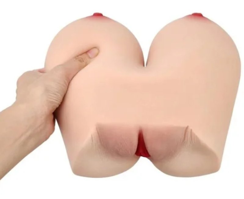 Titwoman Angela White Double-Sided Masturbator – Realistic Vagina and Anus with Titties
