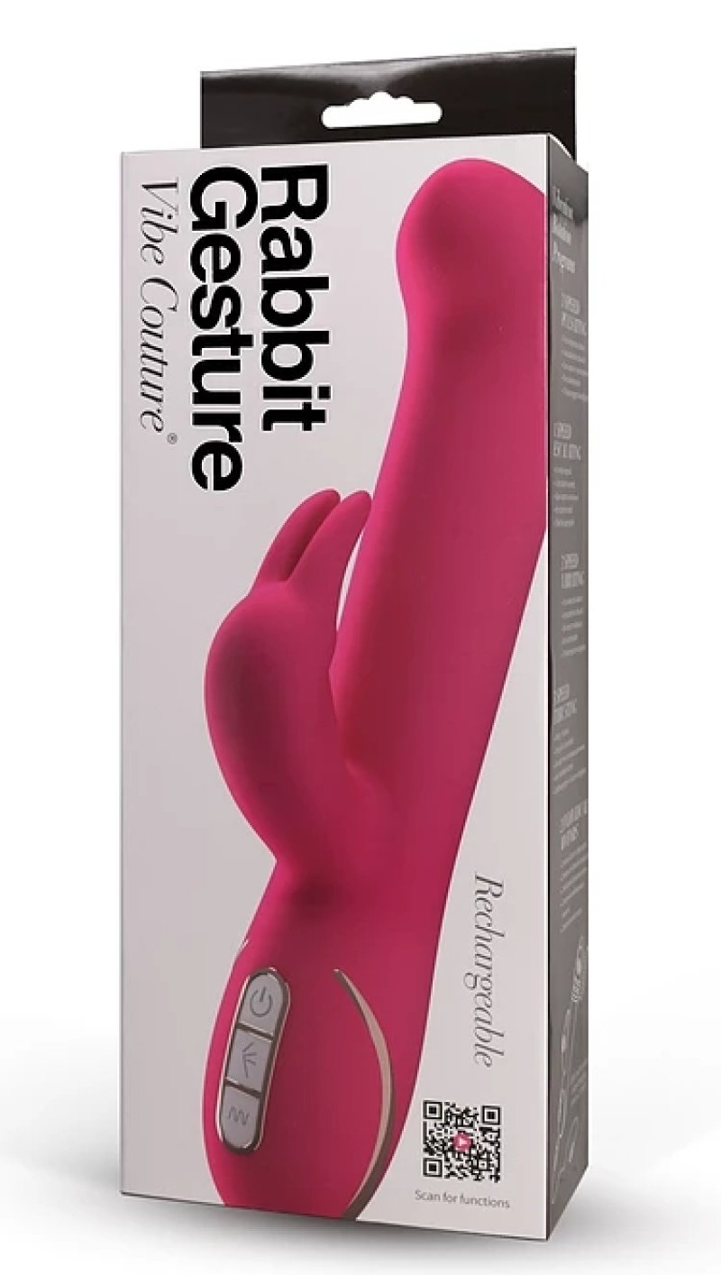 Vibe Couture Rabbit Gesture Pink Vibrator 22cm > Vibrators > Ladies > Rabbit