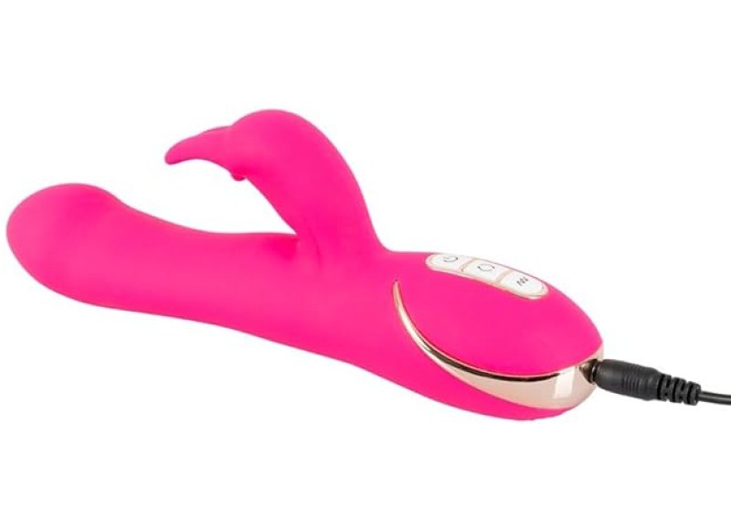 Vibe Couture Rabbit Quiver Pink Dual-Layer Silicone Waterproof Vibrator Secondary image