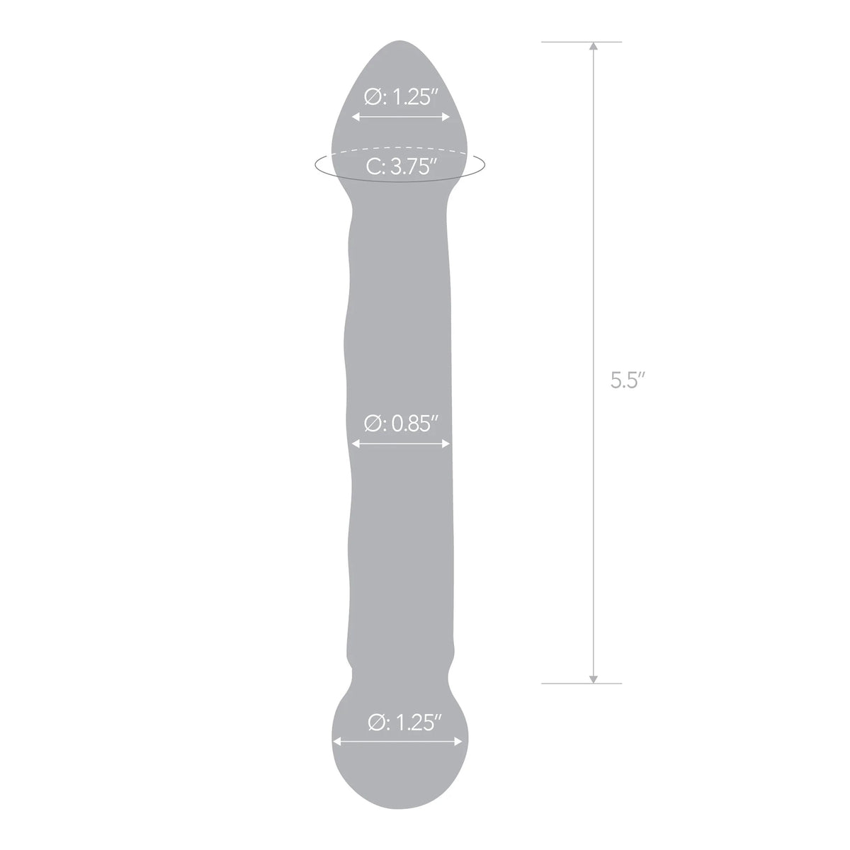 Electric Novelties Glass Dildo – 6.5 Inch Textured Full Tip Smooth Girth Adult Toy Blue > Glass > Dildos