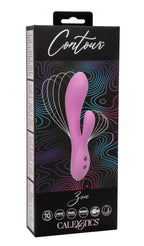 Contour Zoie Pink Flexible Dual Massager with 10 Vibration Functions and Silicone Design > Vibrators > Ladies > Rabbit