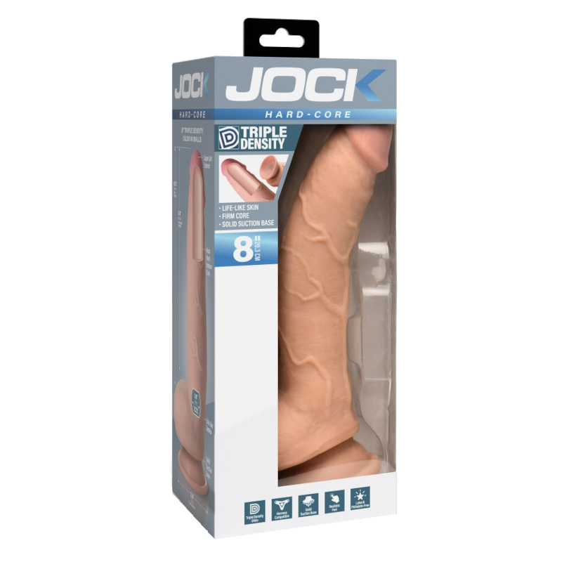 Curve Toys | JOCK Hard-Core 8 Triple Density Dildo with Balls