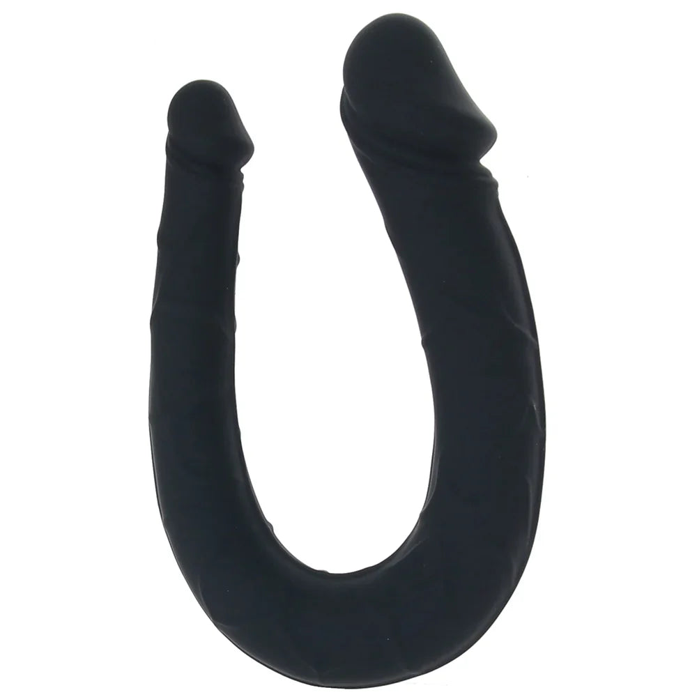 Boundless AC/DC Dong Black 13.5 Inch Silicone Double Dong with Satin Finish > Dildos > Double Dildos