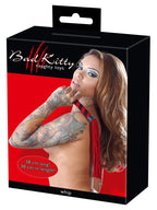 Bad Kitty Flogger Red Small 38 cm Soft Velour Textile Handle Whip > Bondage Gear > Whips & Floggers