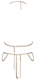 Cottelli Top Set Chain Gold – Crotch Chain Lingerie Set > Clothes > Body Jewellery (Non Piercing)