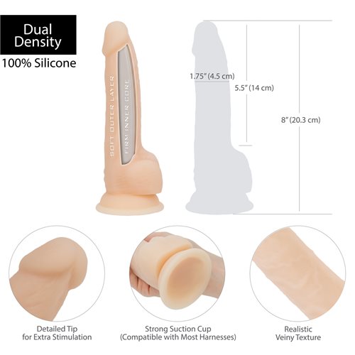 Naked Addiction Dual Density Silicone 8 Dong