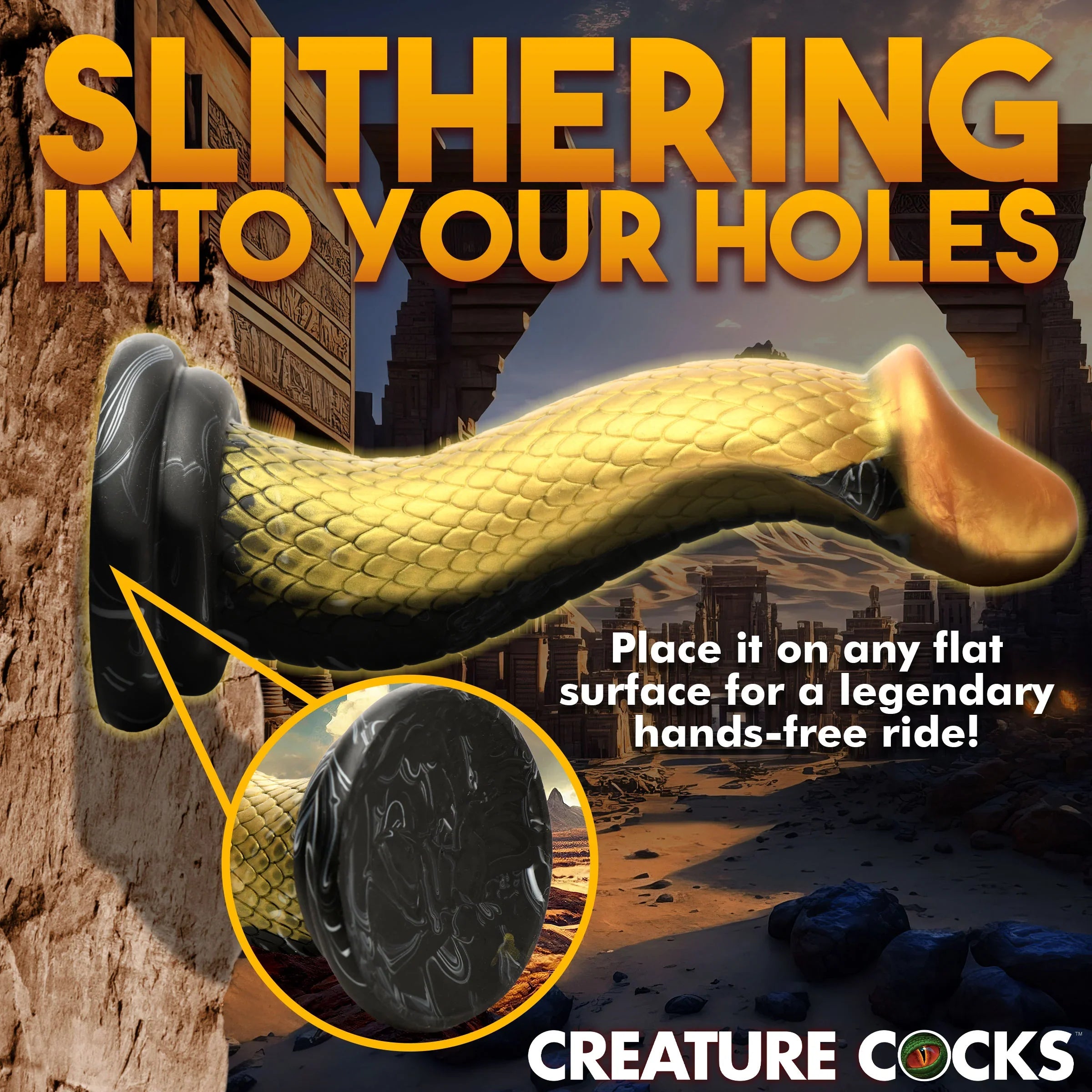 Creature Cocks Golden Mamba – Silicone Dildo > Dildos > Fantasy
