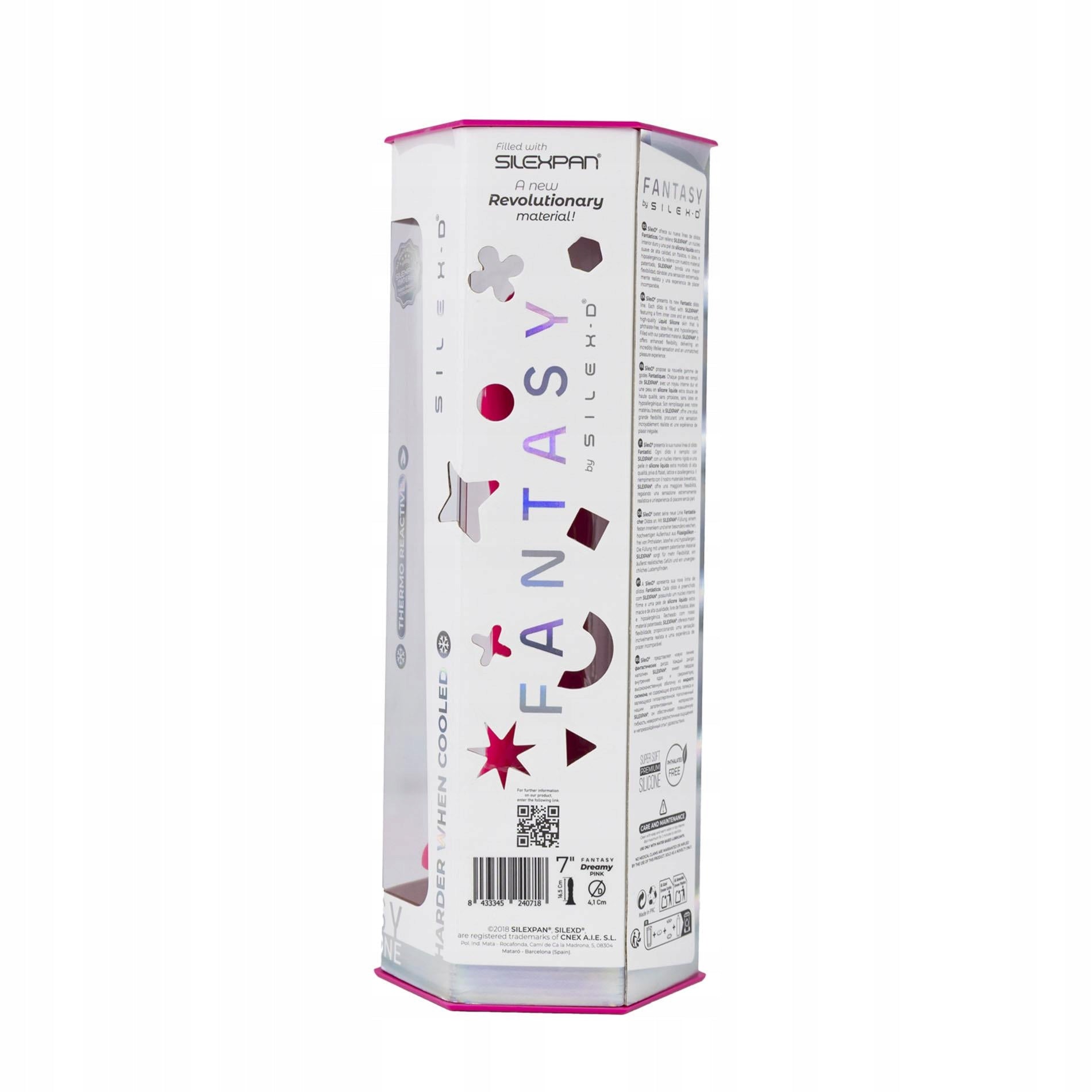 Silexd Fantasy Line Dreamy (Pink) – Thermo Reactive 7 Inch Dildo > Dildos > Neutral Dildos