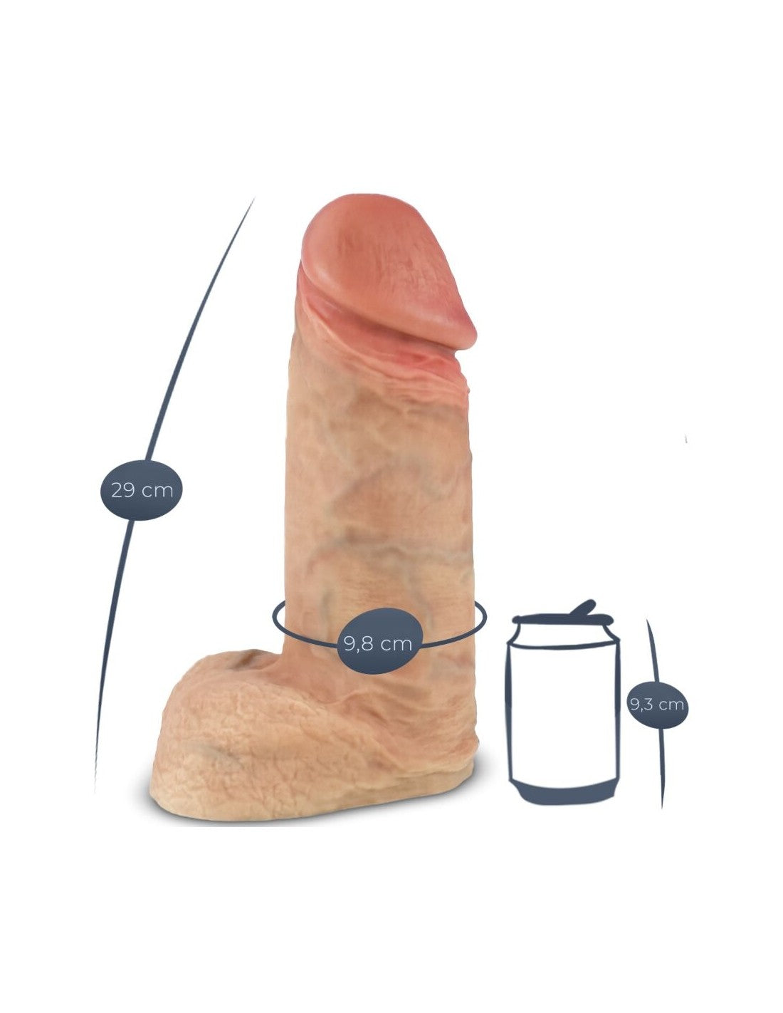 Silexd Model 1 Premium Real Skin Flesh 11 Inch – High-Grade Silicone Realistic Dildo Secondary image