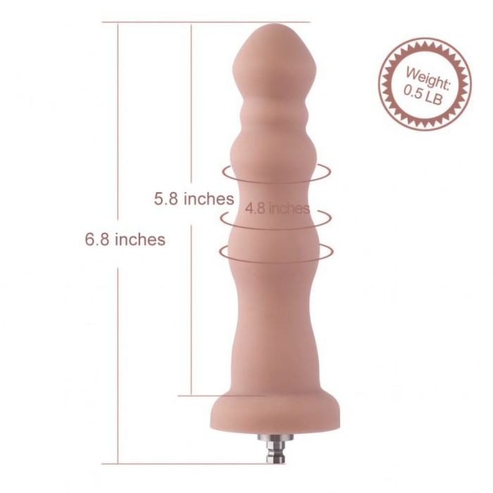 Hismith 6.8 Inch Beaded Anal Dildo – Premium Silicone Beaded Butt Plug Sex Machine Attachments