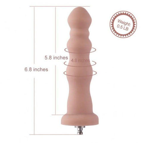 Hismith 6.8 Inch Beaded Anal Dildo – Premium Silicone Beaded Butt Plug Sex Machine Attachments