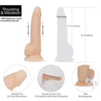 Naked Addiction 9 Thrusting Dildo with Remote - Vanilla